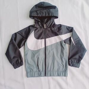 Nike Little Kids‎ Windrunner Windbreaker Sz 7 L Sportswear Jacket Hooded Black